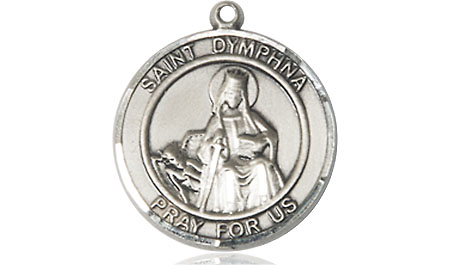 Sterling Silver Saint Dymphna Medal