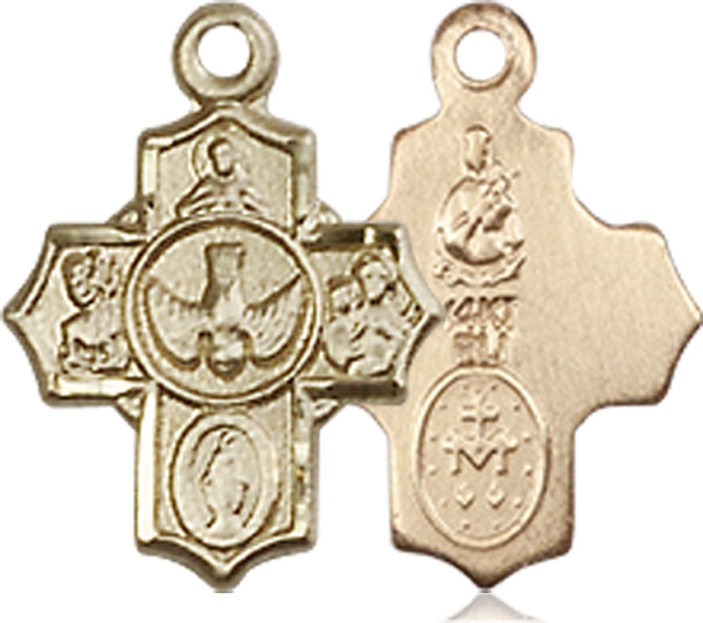 14kt Gold 5-Way Medal