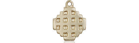 14kt Gold Jerusalem Cross Medal