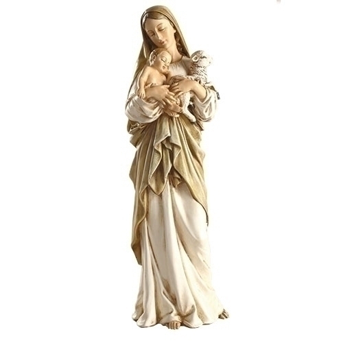 12"Madonna &amp; Child W/Lamb Fig