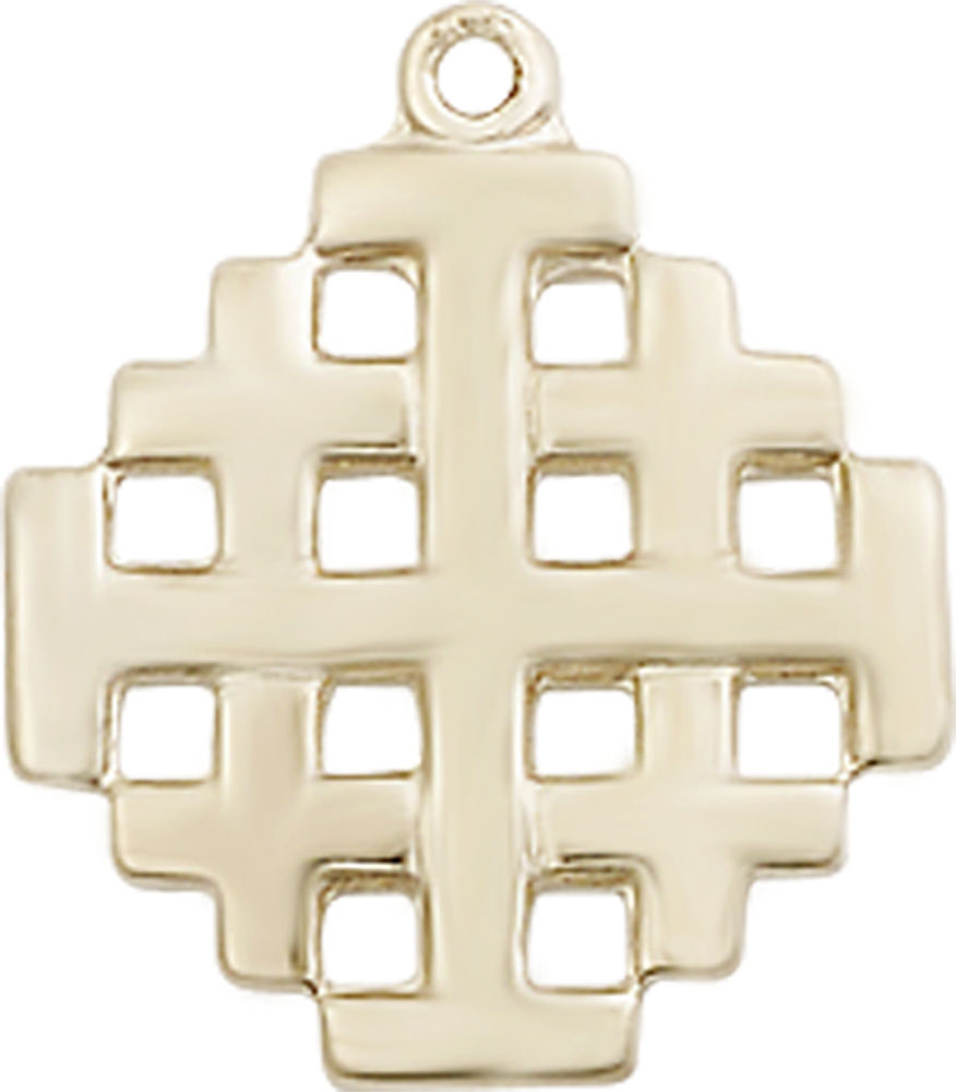 14kt Gold Jerusalem Cross Medal