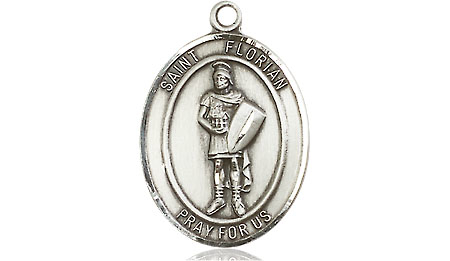 Sterling Silver Saint Florian Medal - With Box