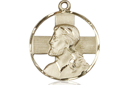 14kt Gold Head of Christ Medal