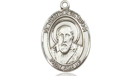 Sterling Silver Saint Francis de Sales Medal - With Box