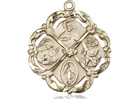 14kt Gold 5-Way Medal