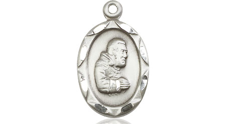 Sterling Silver Saint Pio of Pietrelcina Medal