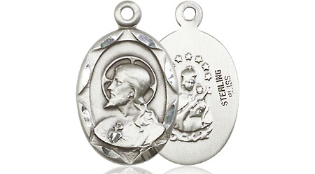 Sterling Silver Scapular Medal