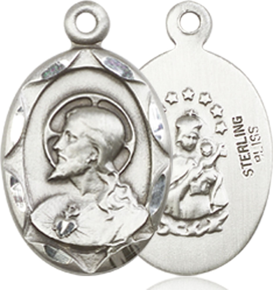 Sterling Silver Scapular Medal