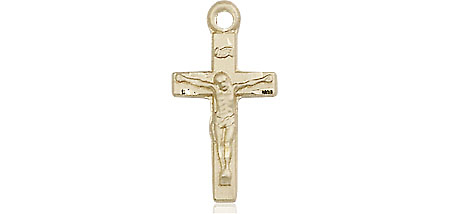 14kt Gold Crucifix Medal