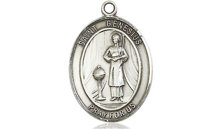 Sterling Silver Saint Genesius of Rome Medal