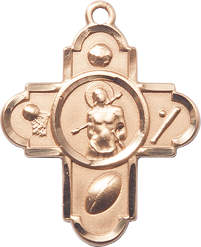 14kt Gold 5-Way St Sebastian Medal