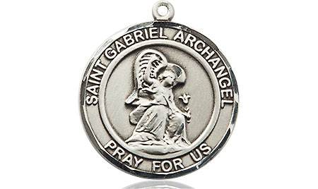 Sterling Silver Saint Gabriel the Archangel Medal