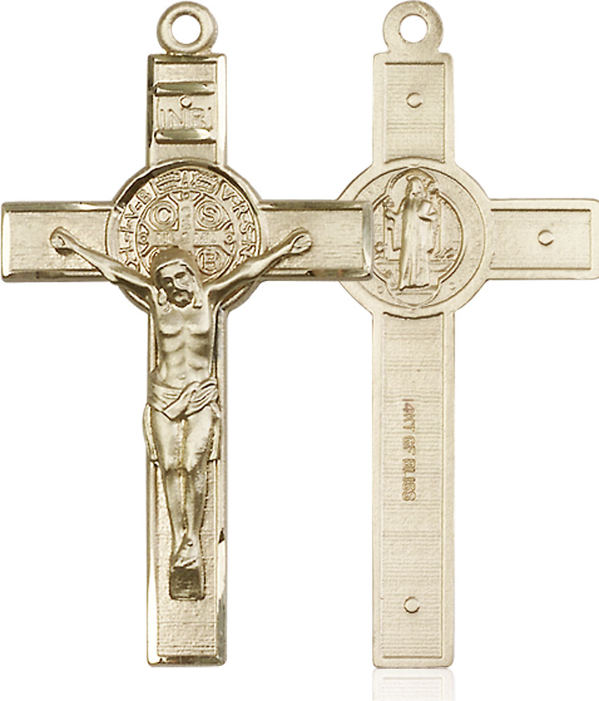 14kt Gold Filled Saint Benedict Crucifix Medal