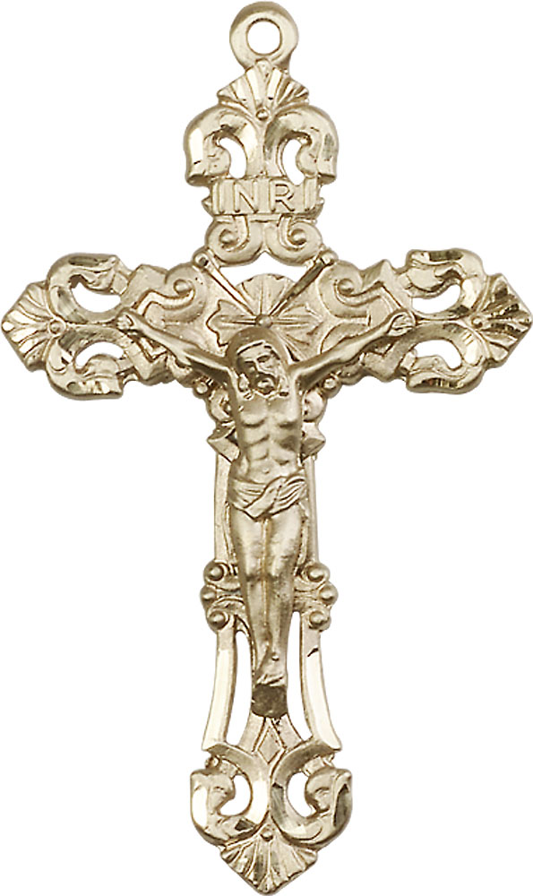 14kt Gold Filled Crucifix Medal