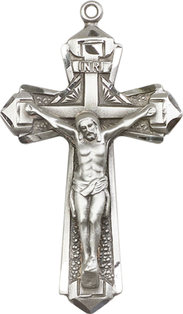 Sterling Silver Crucifix Medal - With Box