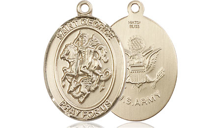 14kt Gold Filled Saint George Army Medal