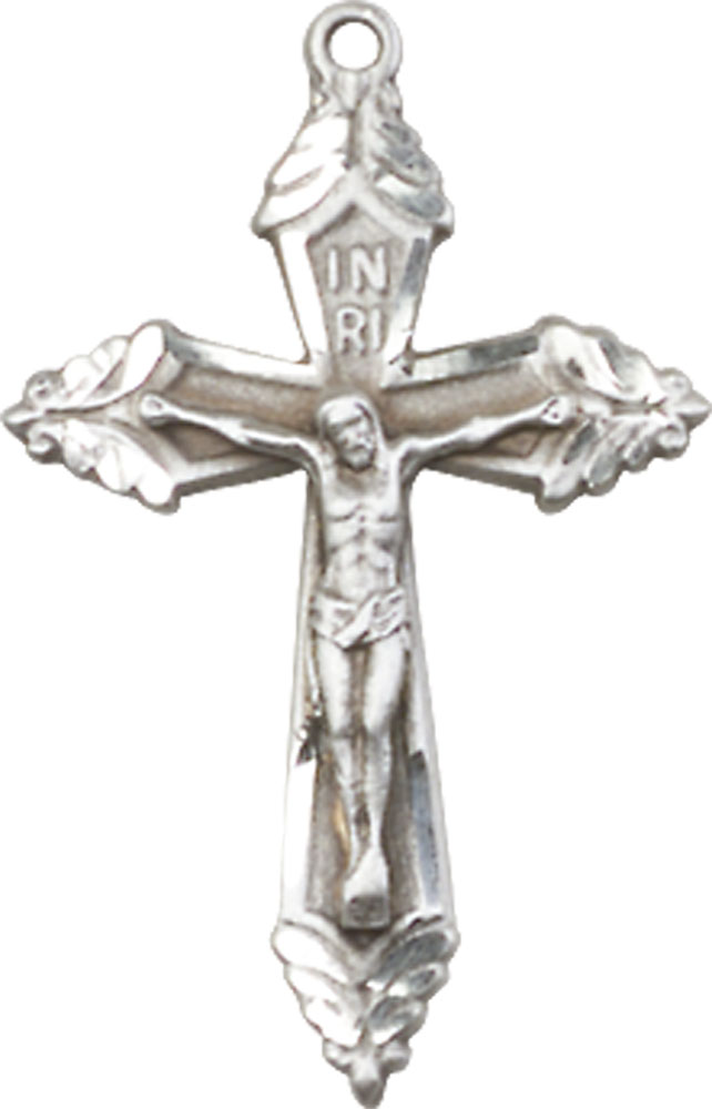 Sterling Silver Crucifix Medal - With Box