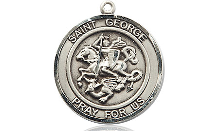 Sterling Silver Saint George Medal