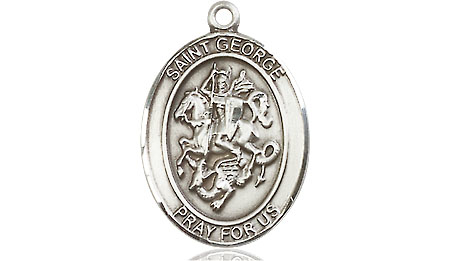 Sterling Silver Saint George Medal - With Box