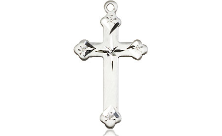 Sterling Silver Cross Medal - With Box
