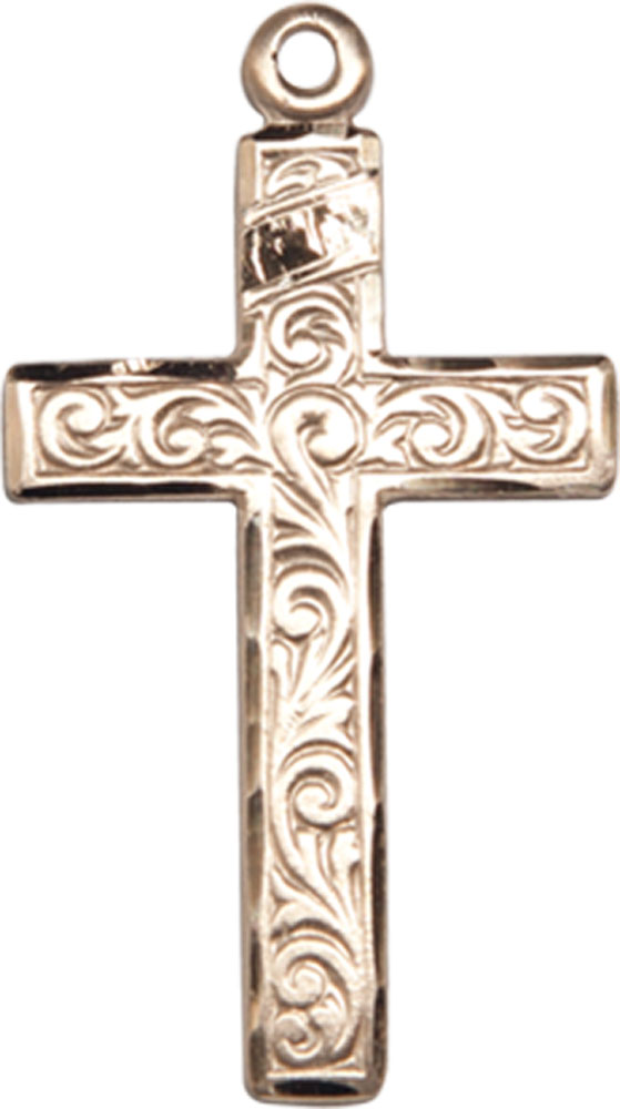 14kt Gold Filled Cross Medal
