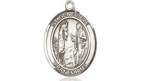 Sterling Silver Saint Genevieve Medal