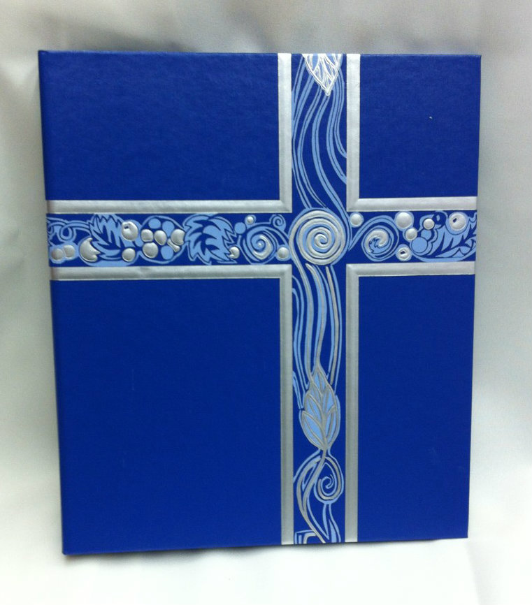 Ceremonial Binder Blue With Silver Foil
