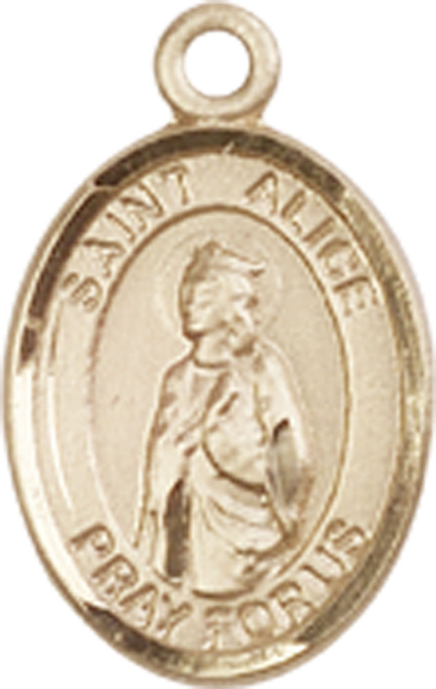 14kt Gold Saint Alice Medal