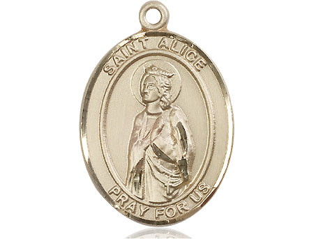 14kt Gold Saint Alice Medal