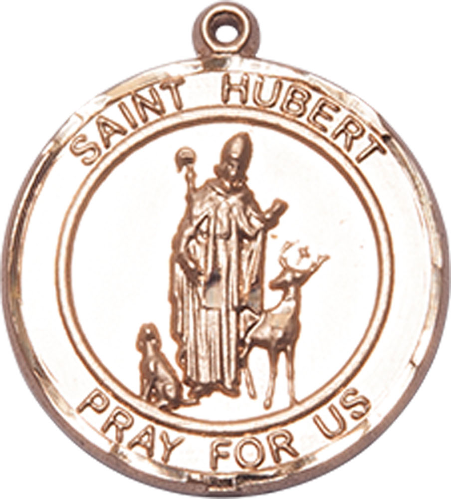14kt Gold Filled Saint Hubert of Liege Medal