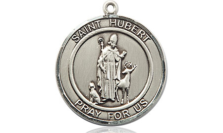 Sterling Silver Saint Hubert of Liege Medal