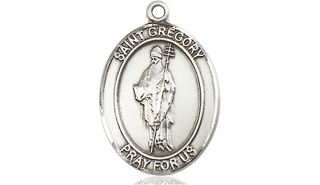 Sterling Silver Saint Gregory the Great Medal - With Box