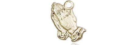 14kt Gold Filled Praying Hands Medal