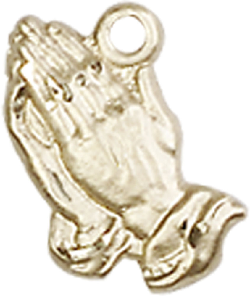 14kt Gold Filled Praying Hands Medal