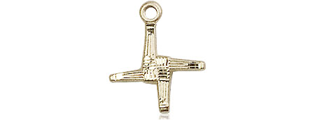 14kt Gold Filled Saint Brigid Cross Medal