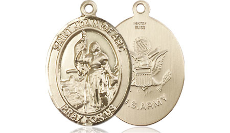 14kt Gold Filled Saint Joan of Arc Army Medal