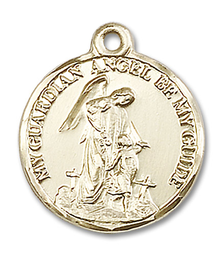 14kt Gold Filled Guardian Angel Medal