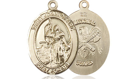 14kt Gold Filled Saint Joan of Arc National Guard Medal