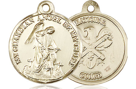 14kt Gold Filled Guardain Angel National Guard Medal