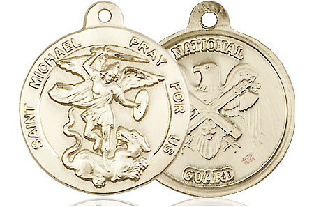 14kt Gold Filled Saint Michael National Guard Medal