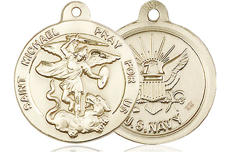 14kt Gold Filled Saint Michael Navy Medal