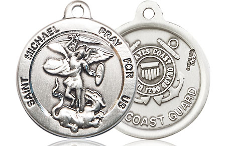 Sterling Silver Saint Michael Coast Guard Medal