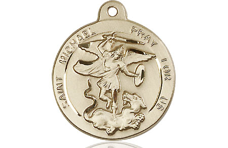 14kt Gold Filled Saint Michael the Archangel Medal