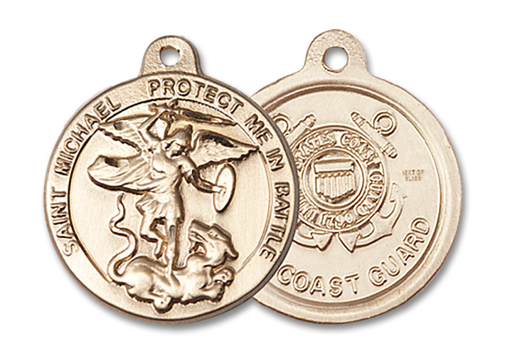 14kt Gold Filled Saint Michael Coast Guard Medal