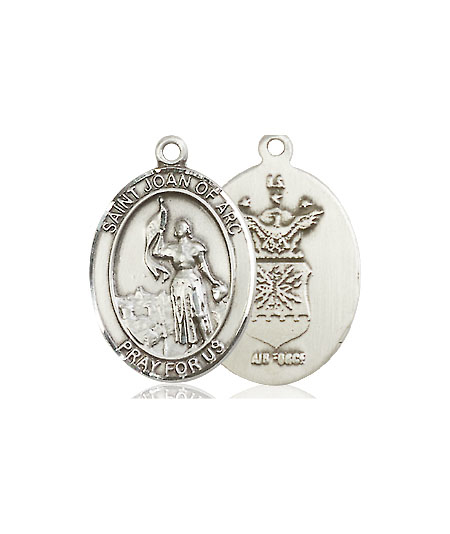 Sterling Silver Saint Joan of Arc Air Force Medal