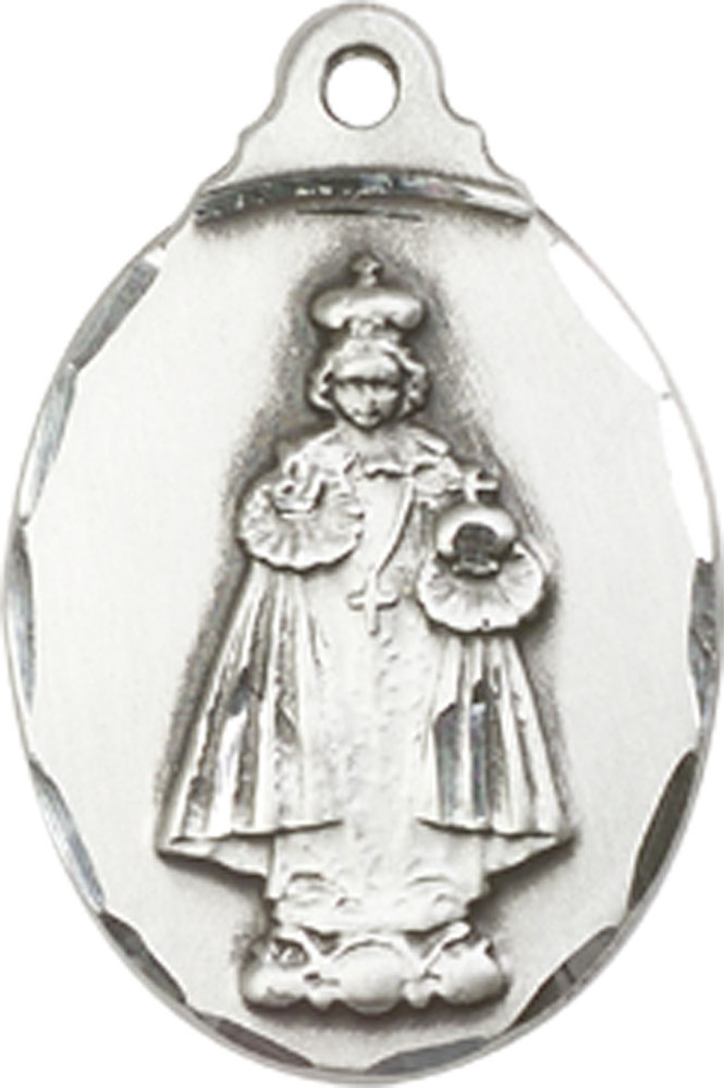 Sterling Silver Infant of Prague Medal