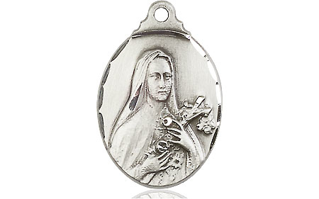 Sterling Silver Saint Theresa Medal