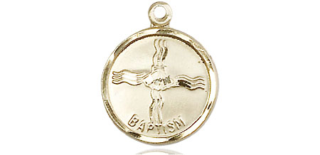 14kt Gold Filled Baptism Medal