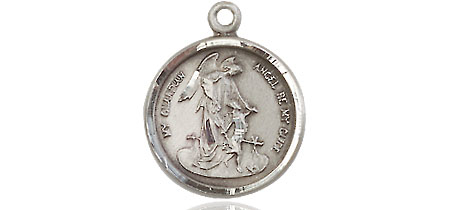Sterling Silver Guardian Angel Medal