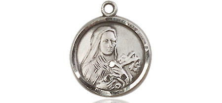 Sterling Silver Saint Theresa Medal